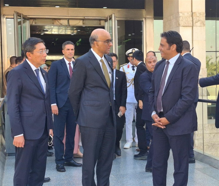 رئيس جمهورية سنغافورة يزور المتحف القومي للحضارة المصرية بالفسطاط