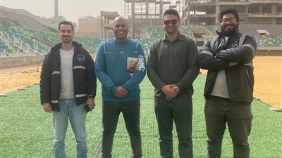  بدء أعمال تركيب وزراعة النجيلة واستكمال مرافق ستاد النادي المصري 