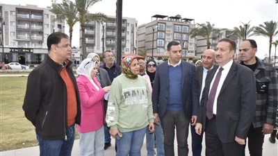  محافظ بورسعيد يتابع أعمال تطوير المنطقة المحيطة بكورنيش بورسعيد ومكتبة مصر العامة  