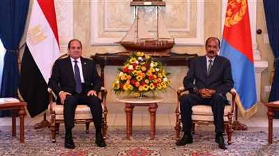 الرئيس السيسي يبحث مع نظيره الإريتري التطورات الإقليمية والتعاون المشترك  