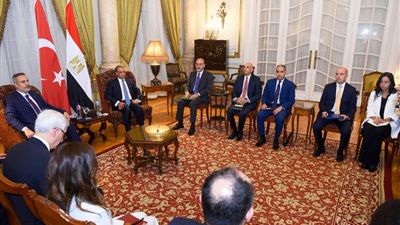 وزير الخارجية يلتقى نظيره التركي على هامش اجتماع الأطراف الاقليمية الأربعة بالقاهرة 