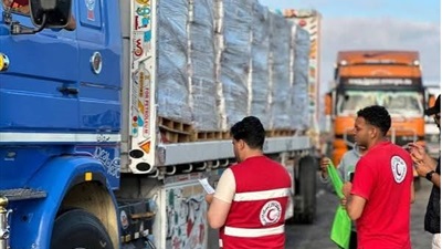 إطلاق قافلة زاد العزة الـ219 بحمولة 2514 طن مساعدات لدعم الأشقاء الفلسطينيين 