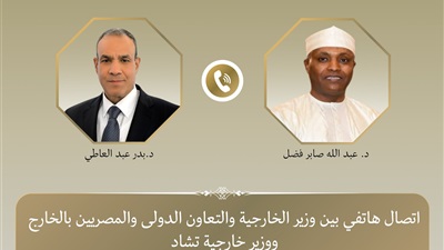 اتصال هاتفي بين وزير الخارجية ونظيره التشادي لبحث سبل تعزيز العلاقات الثنائية   